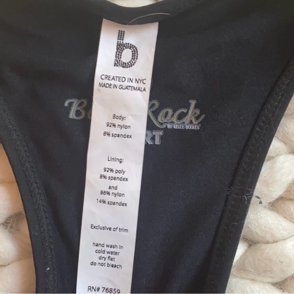NWOT Sexy Black & Gold Distressed Sports Bra - Picture 4 of 10
